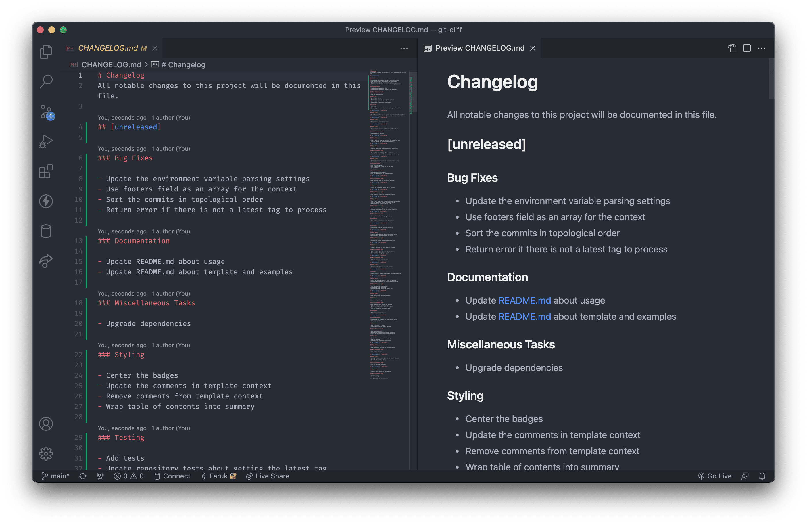 orhun/git-cliff-阿鬼