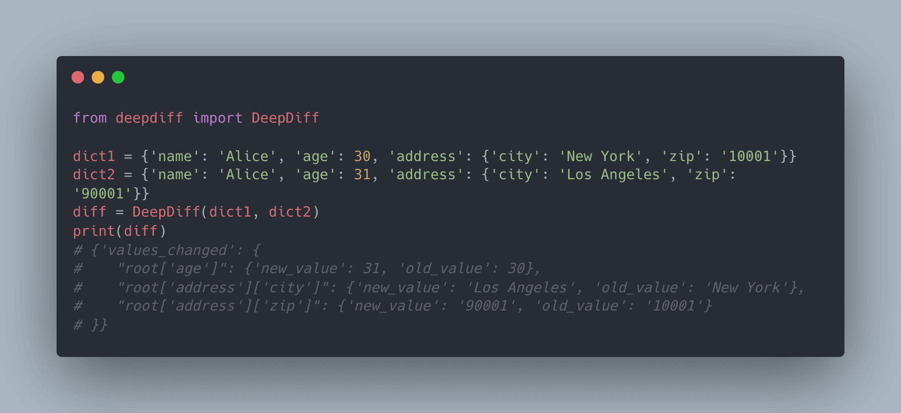 seperman/deepdiff-阿鬼