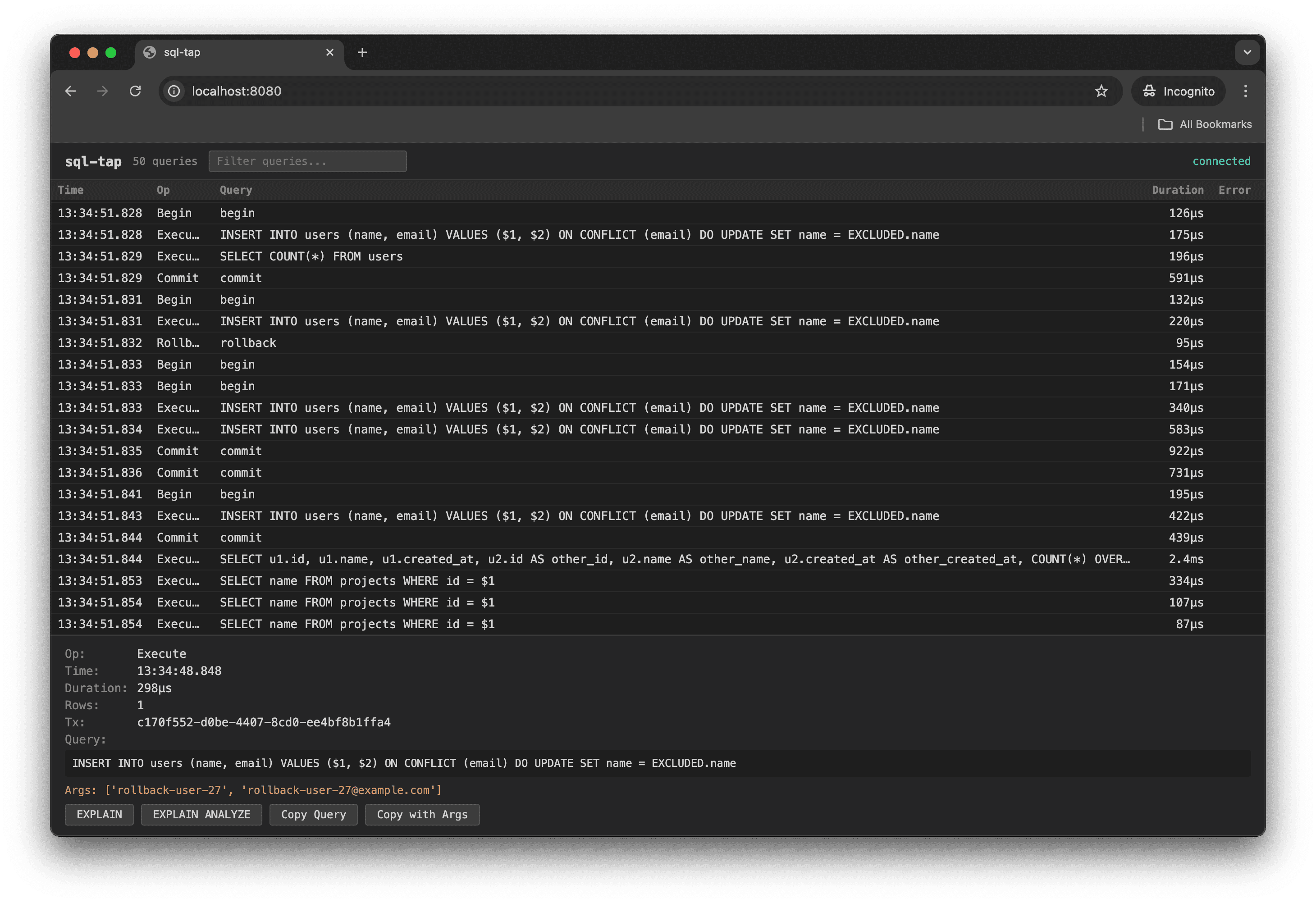 mickamy/sql-tap-阿鬼