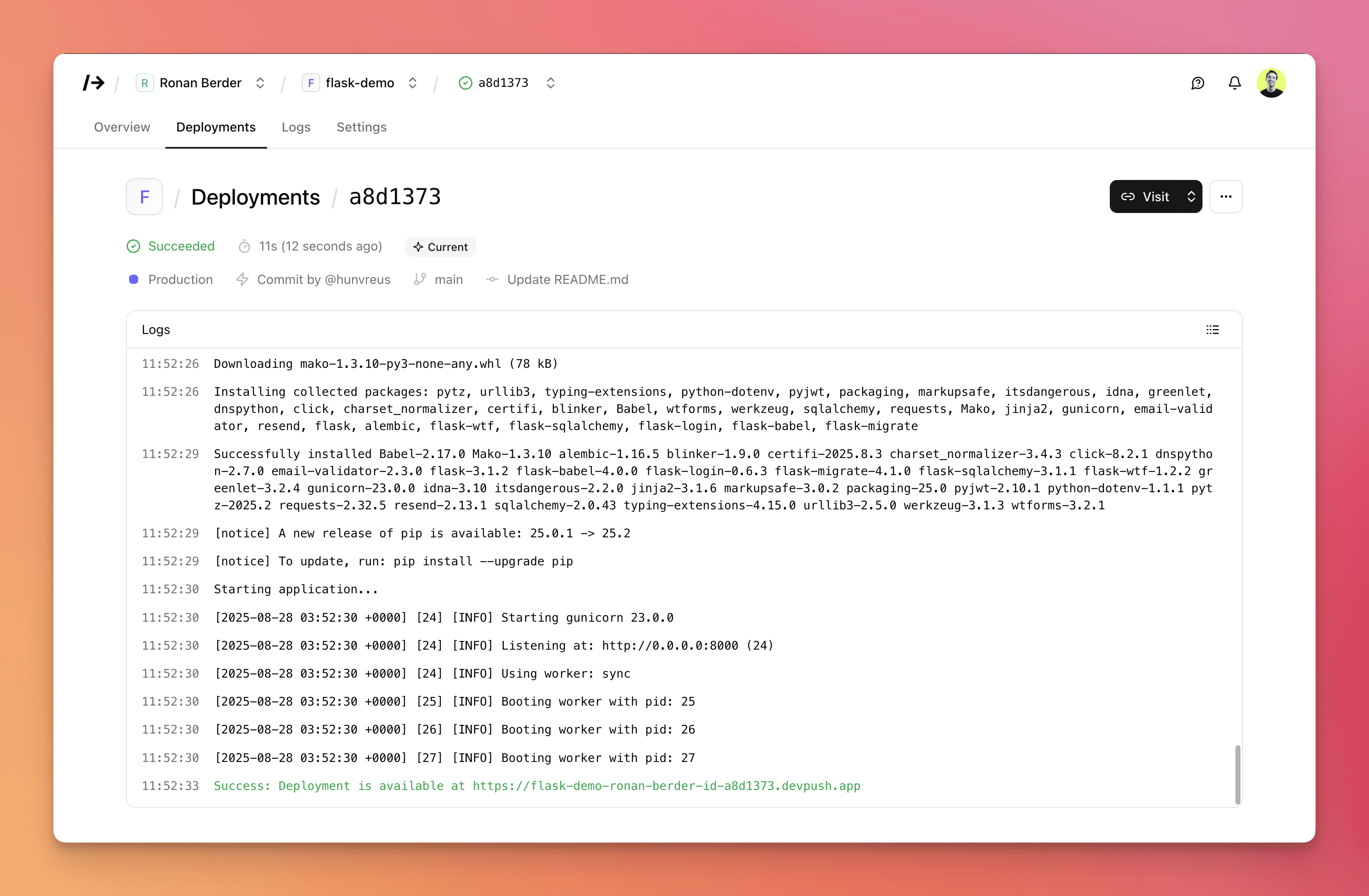 hunvreus/devpush-阿鬼